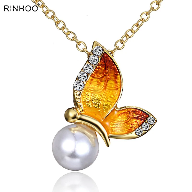 

wholesale silver plated pendant fashion Silver jewelry butterfly heart pendants necklace for women three color for love beauty