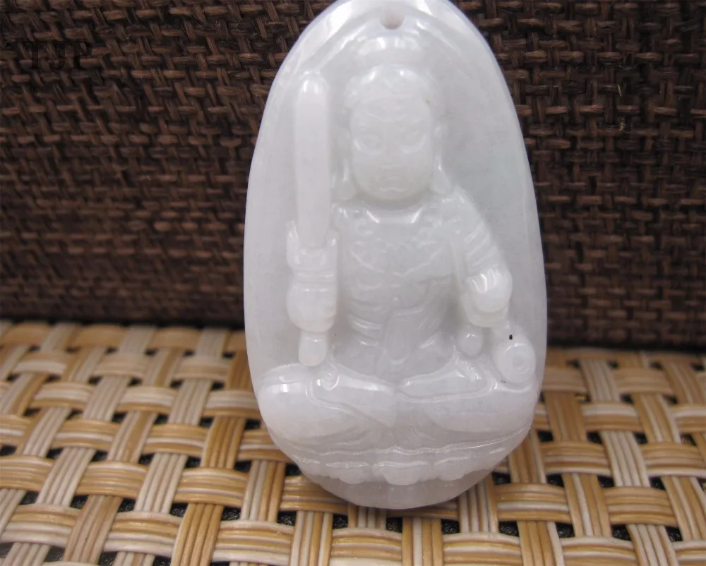 

Natural grade A myanmar jadeite Eight Chinese Protector Buddha samantabhadra pendants jade with certificate together