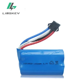 

20PCS/LOT 3.7V 1100mAh Li-ion battery You Di UDI001 huanqi 960 2.4G remote control boat speedboat 18500 lithium battery