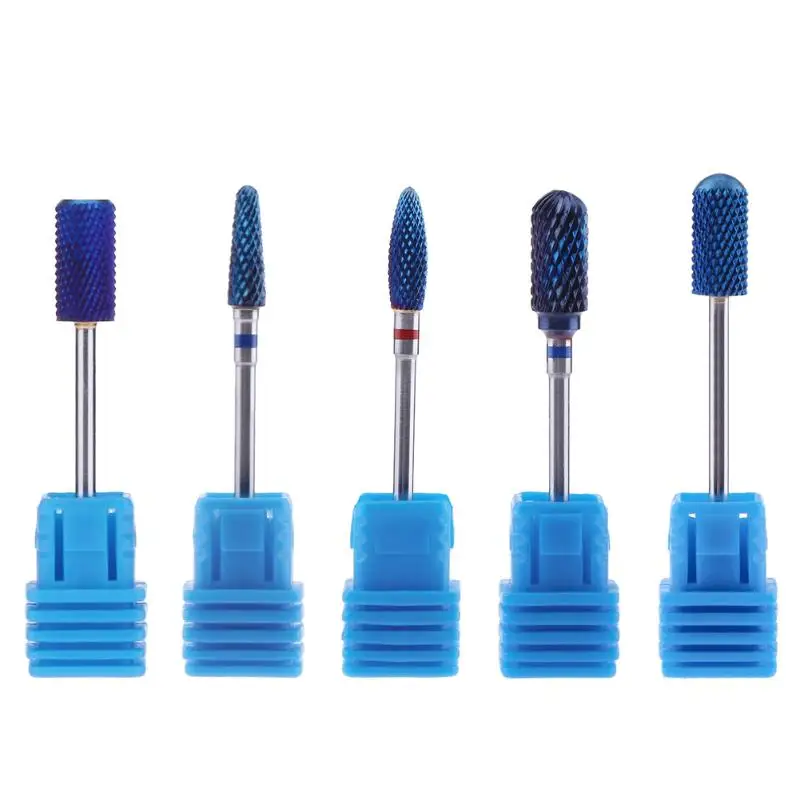 

5Pcs Alloy Tungsten Nail Art Dill Bits for Electric Manicure Machine Nail Tips Toenails Polishing Sanding Drill Bits Nail Tool
