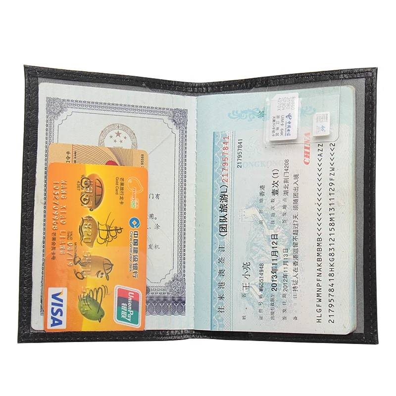 Обложка для паспорта из натуральной кожи России твердый держатель ID и кредитной