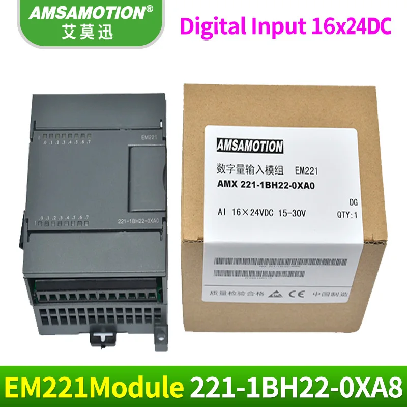 Amsamotion EM221 6ES7 221-1BH22-0XA8 16 вход 24 в цифровой модуль подходит Сименс S7-200 ПЛК - Цвет: 221-1BH22-0XA8