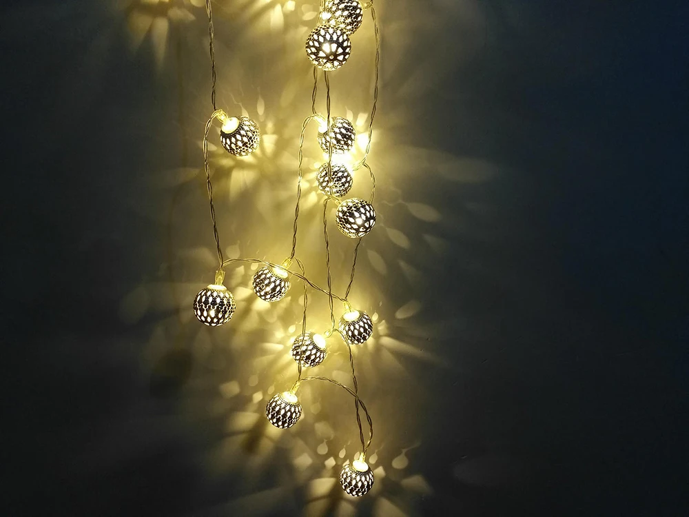 HUSUYUHU SISI солнечные гирлянды 20 светодиодный марокканский шар многоцветный светодиодный гирлянды Солнечные для украшения рождественской елки