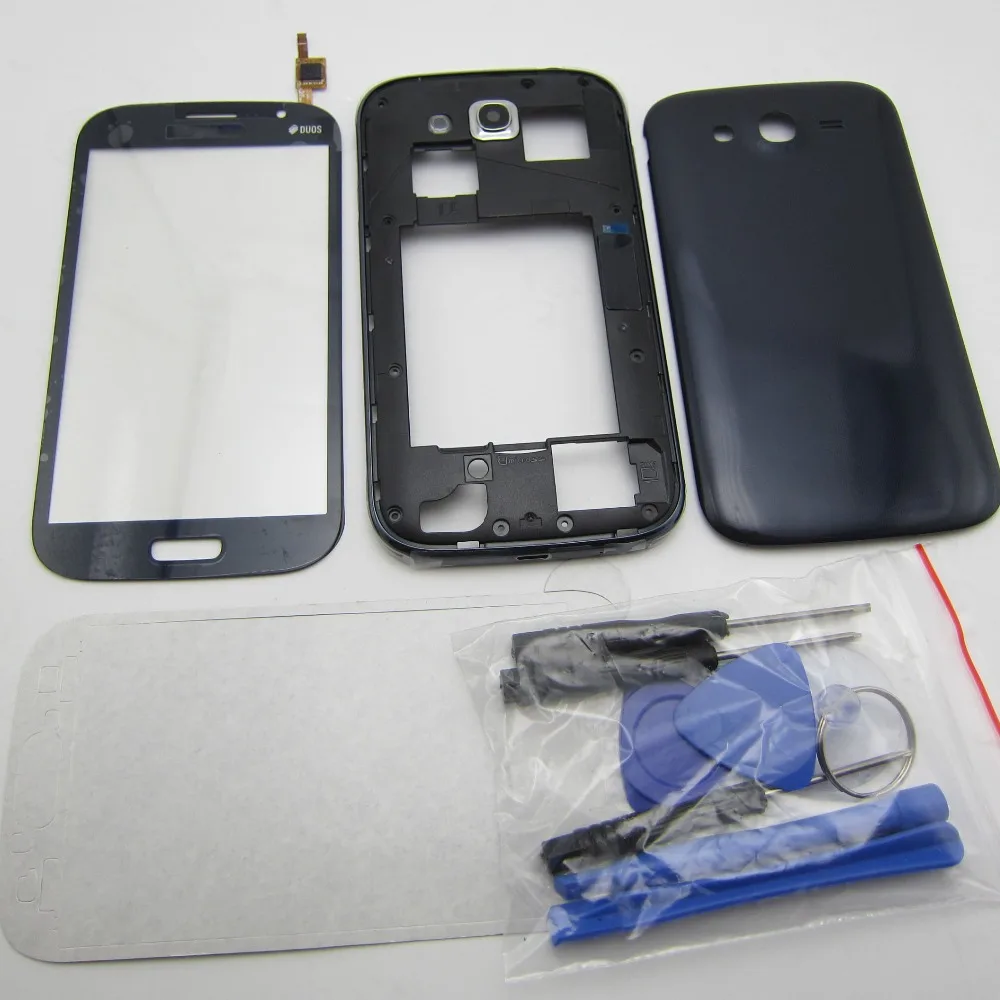 Для samsung Galaxy Grand Duos GT-i9082 i9082 i9080 полный корпус чехол + сенсорный экран средняя рамка