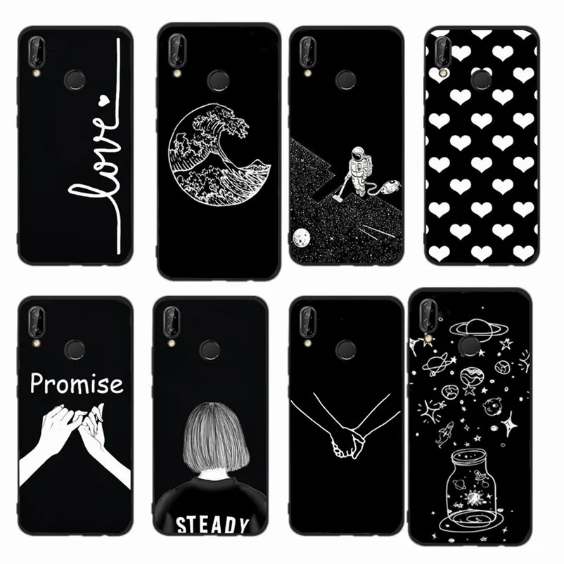 Для Fundas Huawei P Smart Case Силиконовые мягкие милые чехлы для телефонов с кошкой Mate 10 P10 P8