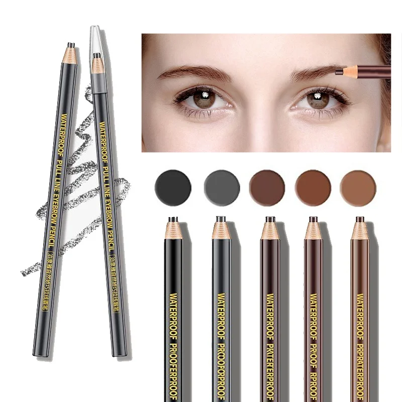5pcs/set Makeup Eyebrow Pencil Waterproof Microblading Black Brown Gray Eyebrow Peel-off Pencil 5pcs/set Makeup Eyebrow Pencil Waterproof Microblading Black Brown Gray Eyebrow Peel-off Pencil