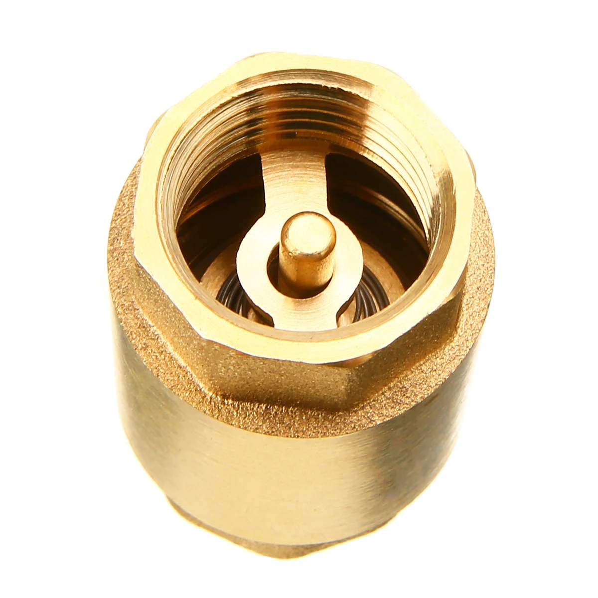1Pcs Durable Brass Check Valve 1/2'' NPT Thread In-Line Spring Check Valve 200WOG For Air Gas Water Control Valve
