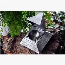 Классический подарок для дома декоративная резьба креативная Пирамида пепельница из оловянного сплава с крышками сигарета Бездымная сигарета пепельница YHG003