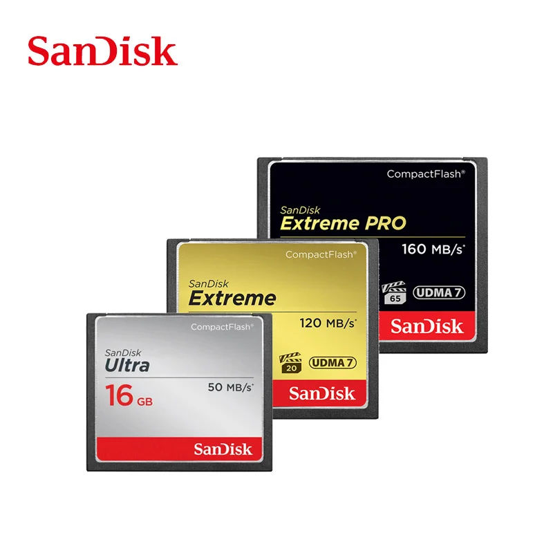CF карта памяти SanDisk extreme PRO 16 ГБ 32 высокоскоростная 64 Гб компактная флэш для DSLR и HD