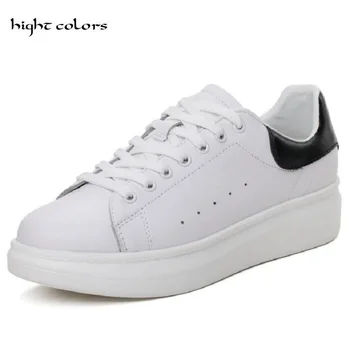 

Women's Vulcanize Shoes New 2020 Fashion Women Split Leather White Breathable Sport Woman Shoes Casual Skate Walking Women Shoe