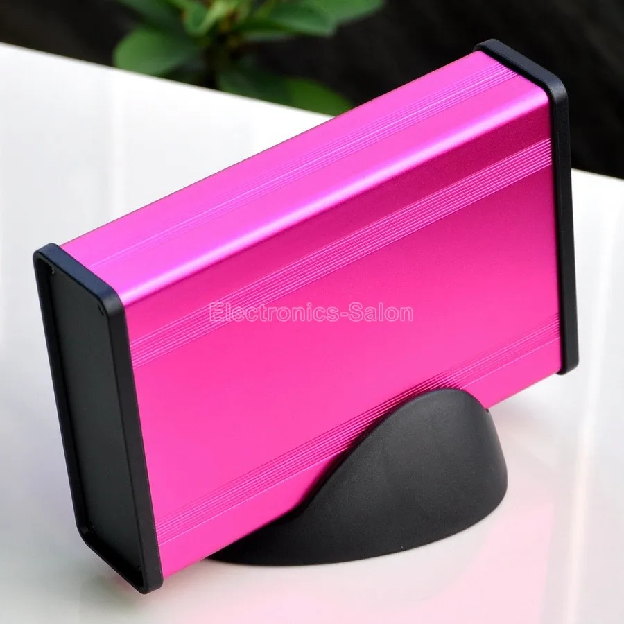 

Aluminum Project Box Enclousure Case with Base, Magenta, 3.78" x 1.3" x 5.51