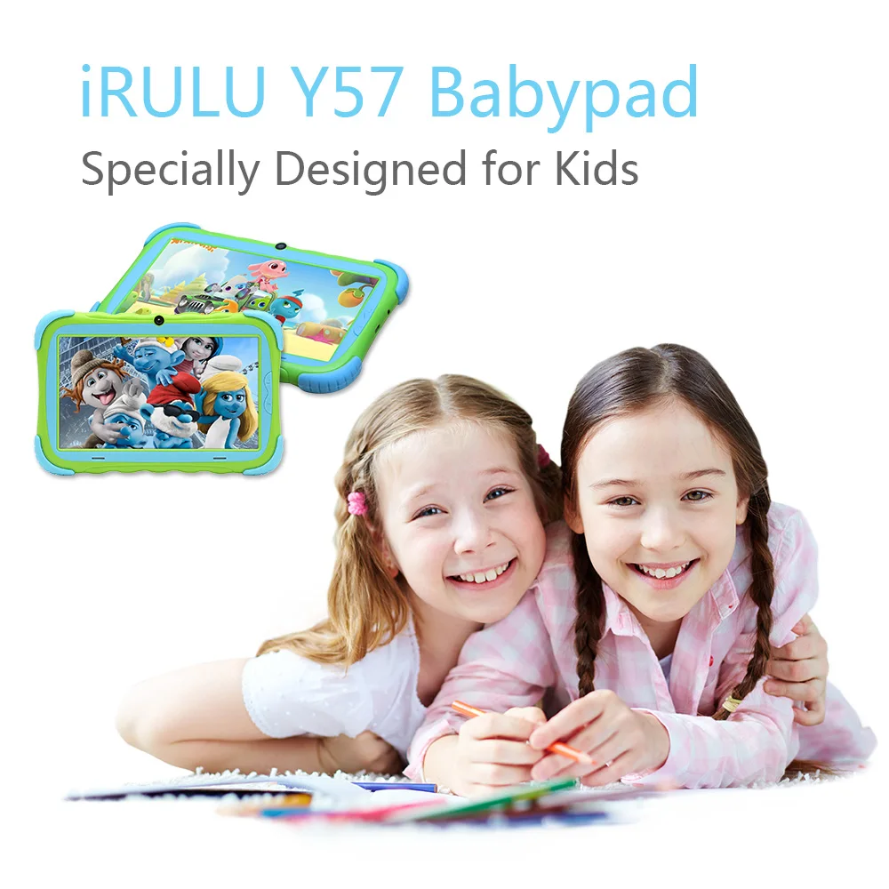 IRULU дюймов 7 дюймов Android 7,1 детский планшет 16 ГБ Babypad Edition PC с Wi-Fi и камерой GMS Сертифицированный поддерживаемый чехол для детей (зеленый)