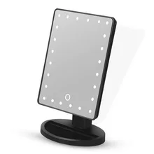24 светодиодный косметический зеркальный пластиковый квадратный Косметический Настольный косметический светильник с аккумулятором espejo con luz светодиодный косметический светильник