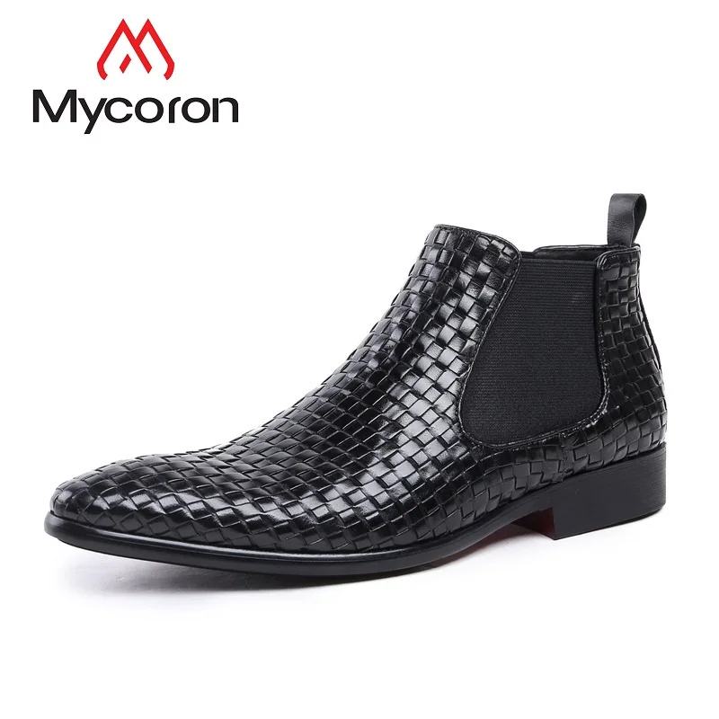Noir Marque Non slip D'hiver Martin Invernali En Cheville Qualité Scarpe Chaussures Bottes Automne Hommes Rétro Mycoron Uomo Cuir nN0vm8w