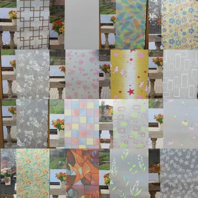 

60x200cm No-Glue Opaque Frosted Window Films Vinyl Static Cling Self adhesive anti-uv Privacy Glass Stickers