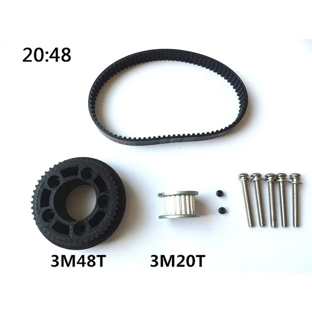 Новое поступление DIY Электрический скейтборд Запчасти 3M двигатель шкив 48T 55T колеса крепимые аксессуары ремень комплект подходит для 5065 5055 - Цвет: C 20-48