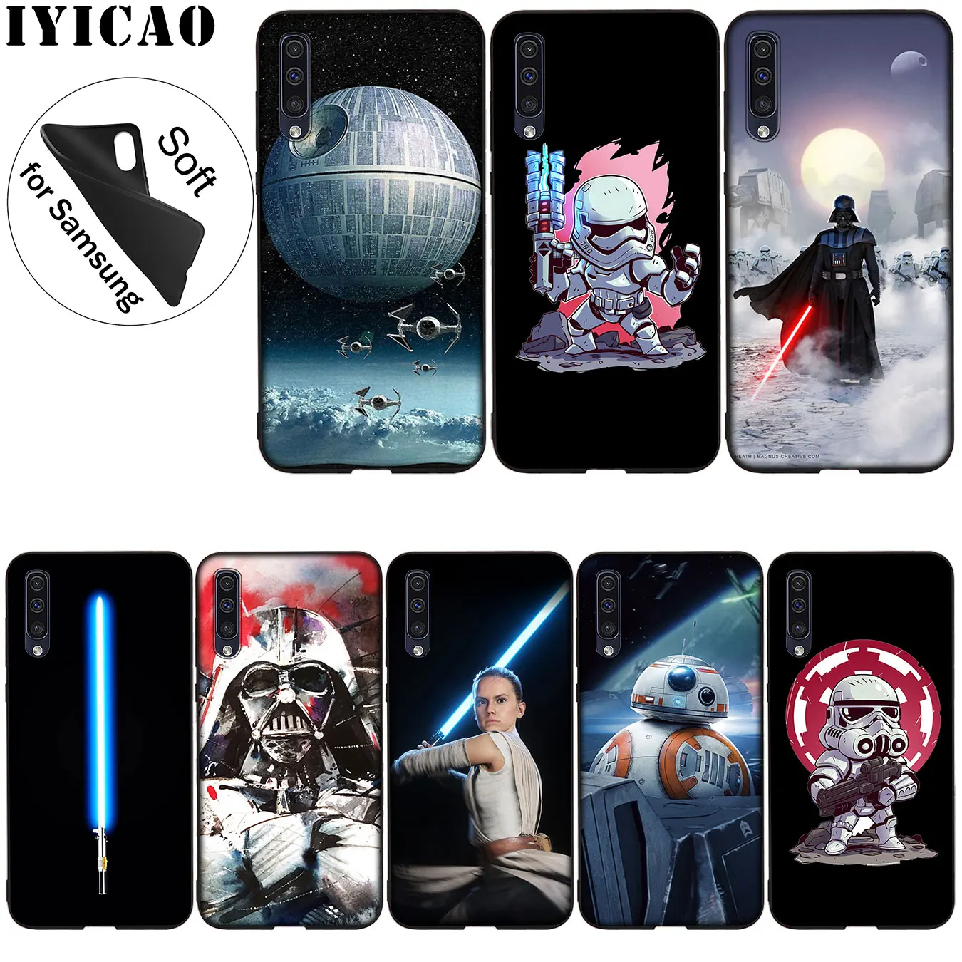

IYICAO STAR WARS Soft Silicone Case for Samsung Galaxy A70 A60 A50 A40 A30 A20 A10 A50S A40S A30S A20S A10S Black Cover