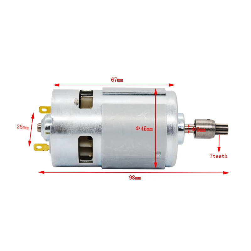 775 DC мотор-редуктор постоянного тока 12 V-36 V 3500-9000 об/мин шариковый подшипник большой высокий крутящий момент Мощность низкая Шум Лидер продаж электронный компонент мотор