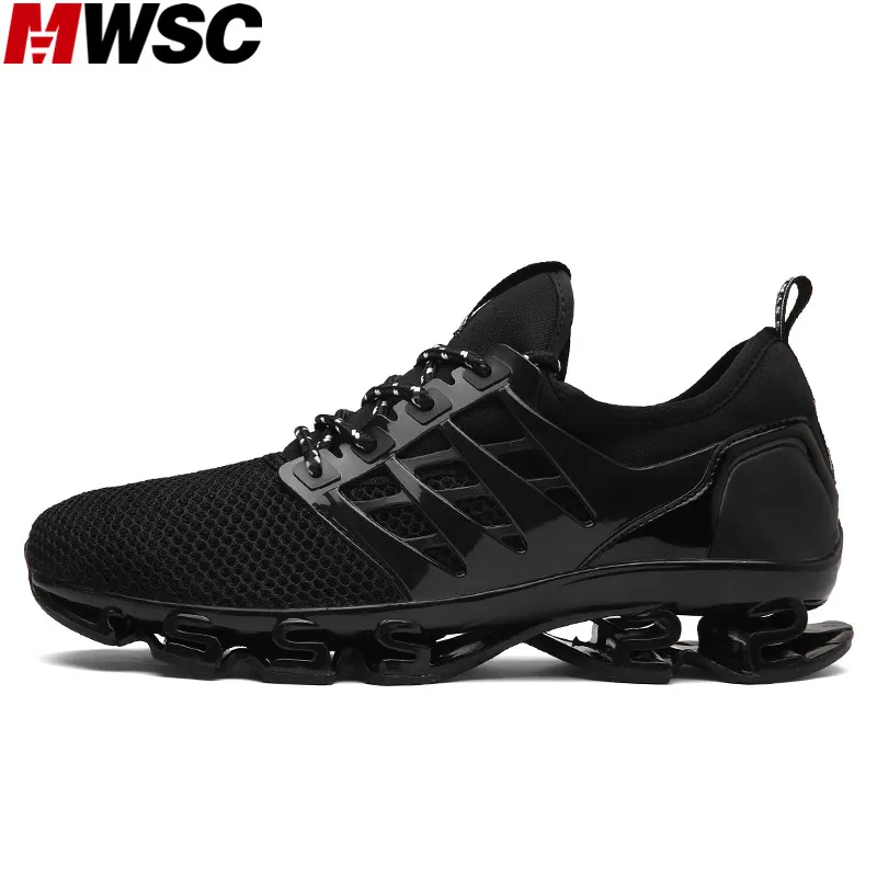 

MWSC Mesh Breathable Fashion Male Blade Casual Shoes Soft Light TPU Sole Spring Blade Leisure Shoes