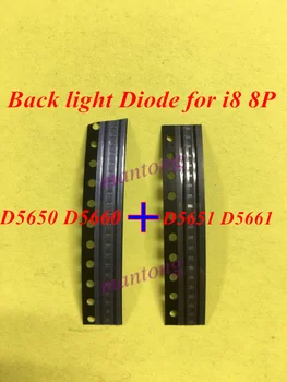 

10sets(20pcs) D5650 D5660 +D5651 D5661 For iphone 8 8plus plus LED BACKLIGHT Back light Diode DRIVER IC Chip