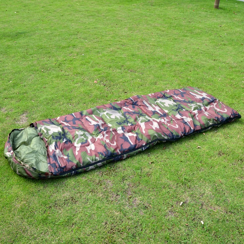 Cotton Camping sleeping bag 15~5degree envelope style army or Military or camouflage sleeping bags