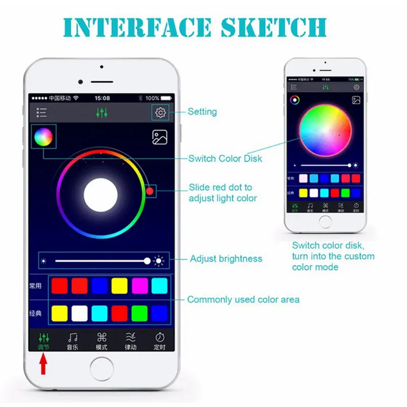 

4Pcs Car Atmosphere Lamp App Remote Control RGB LED Strip Lights Fashion Auto Interior Decoration Music Rhythm Light CLH