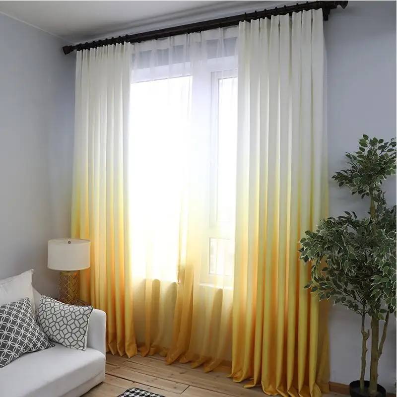 Tiyana качественные градиентные цветные полузатененные занавески s для гостиной, спальни, домашнего украшения, свадебная ткань для штор P185X