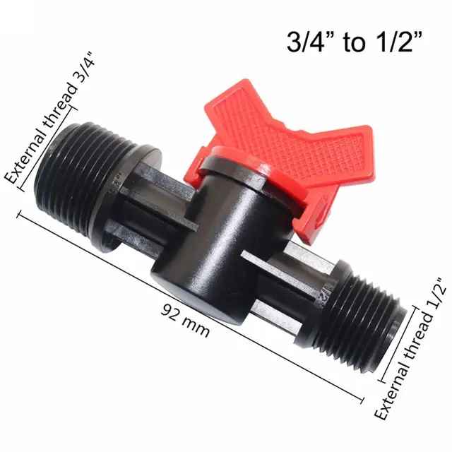 1/2", 3/4" Male thread Valve Coupling Pipe Irrigation Water Hose Switch
