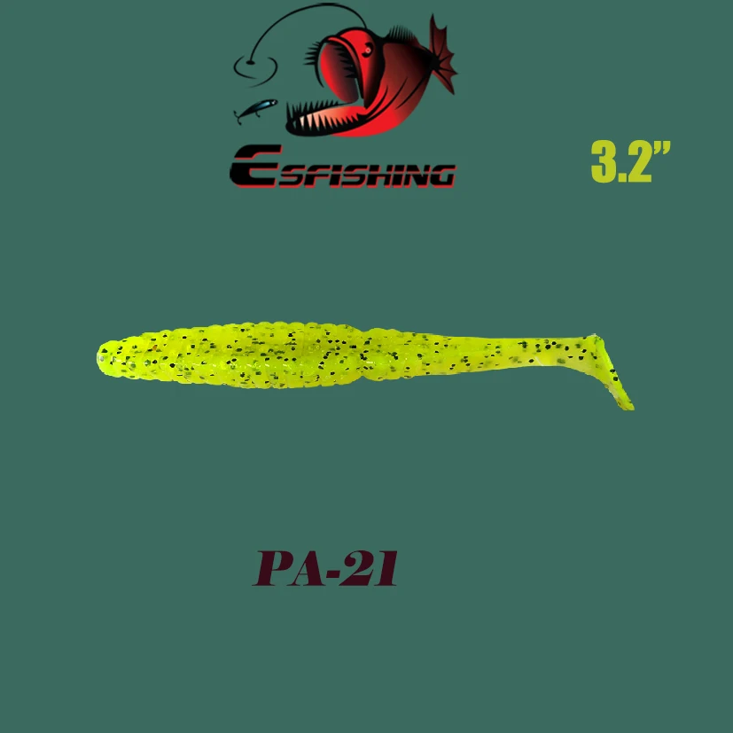Esfishing Приманка Мягкая приманка 8,2 см 8 шт. 3,5 г скальп гольян Реалистичная приманка запах карпа силиконовая приманка Leurre Souple Shad Jig - Цвет: PA21