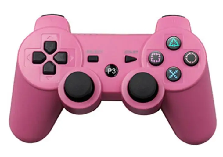 JIELI беспроводной Bluetooth сплошной цвет контроллер для sony playstation Dualshock 3 PS3 контроллер вибрации геймпад посылка - Цвет: Розовый