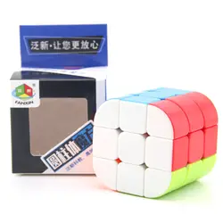 Новый Fanxin 3x3x3 цилиндра Magic Cube Скорость Cube Puzzle игрушки Красочные для Для детей cubo