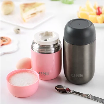 

750ml/450ML Food Container Thermos Bottle for Soup with Thermo Bag spoon Vacuum flask Insulation Soup Pot Stew Pot Container