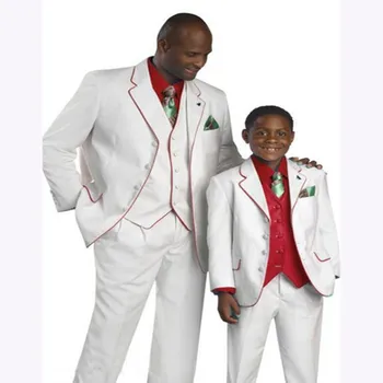 

2018 Custom Notch Lapel Mens Suit Slim Groom Tuxedo 3 piece Men Wedding Suits White Business terno masculino (Jacket+Pants+Vest)