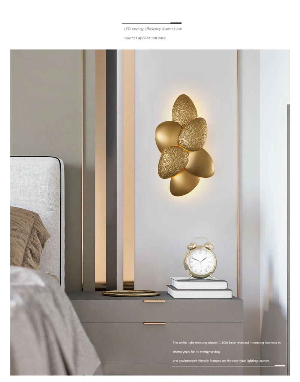 Светодиодный e14 постмодернистские Нержавеющая сталь золотые дизайнерские светодиодный светильник светодиодный настенный светильник