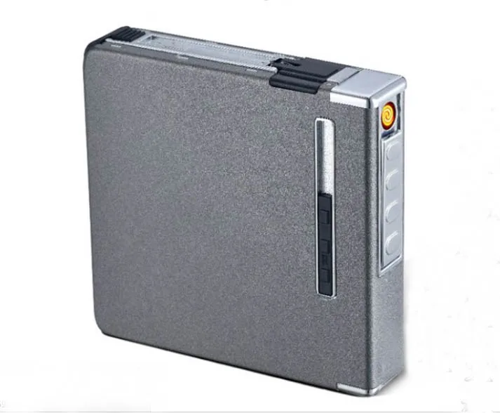 USB Зажигалка Портсигар для 20 сигарет пакет