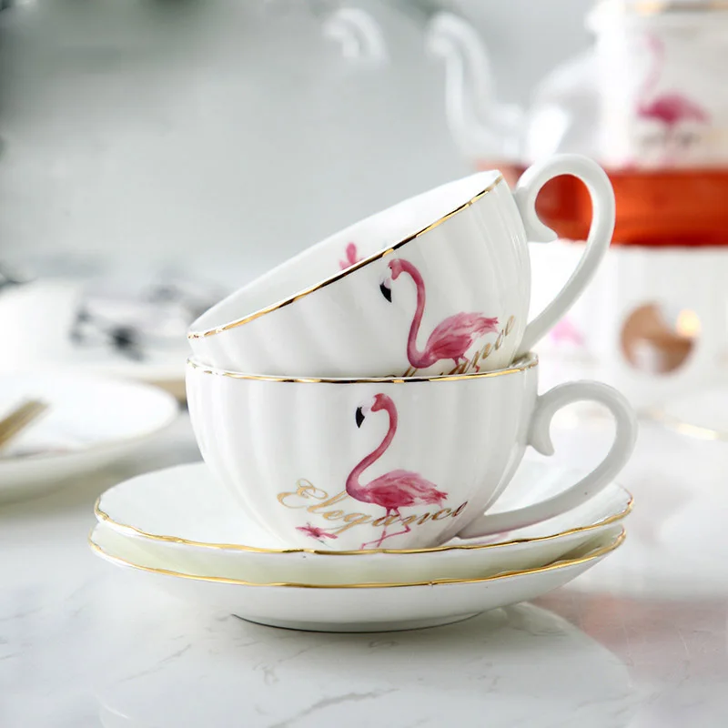 GLLead Северной Европы Фламинго керамика кофе чашки набор Мода завтрак фарфоровая, для молока чашки Sauers прекрасный подарок