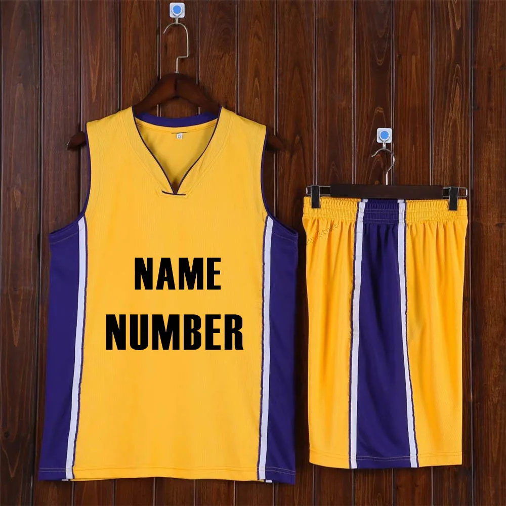 Adsmoney Man's Personality DIY Basketball Clothes Set Male Sports