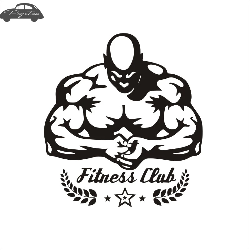 Pegatina Car Gym Sticker Fitness Decal Body building Posters Vinyl Wall Decals Parede Decor