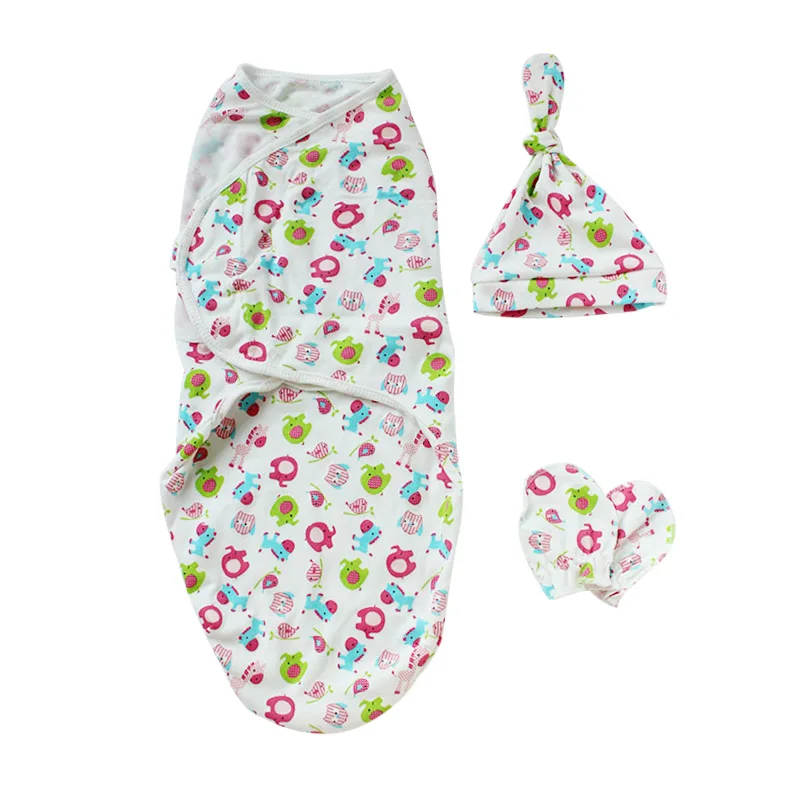 Детская муслиновая Пеленка из 3 предметов, одеяло для новорожденных, банное полотенце, шапка, многофункциональная Удобная пеленка для маленьких мальчиков и девочек