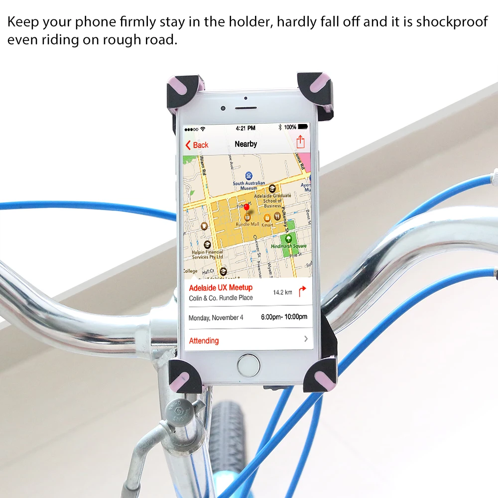 Универсальный держатель для телефона с поворотом на 360 градусов на руль велосипеда мотоцикла, держатель для телефона, противоударный кронштейн для 3,5-6,5"