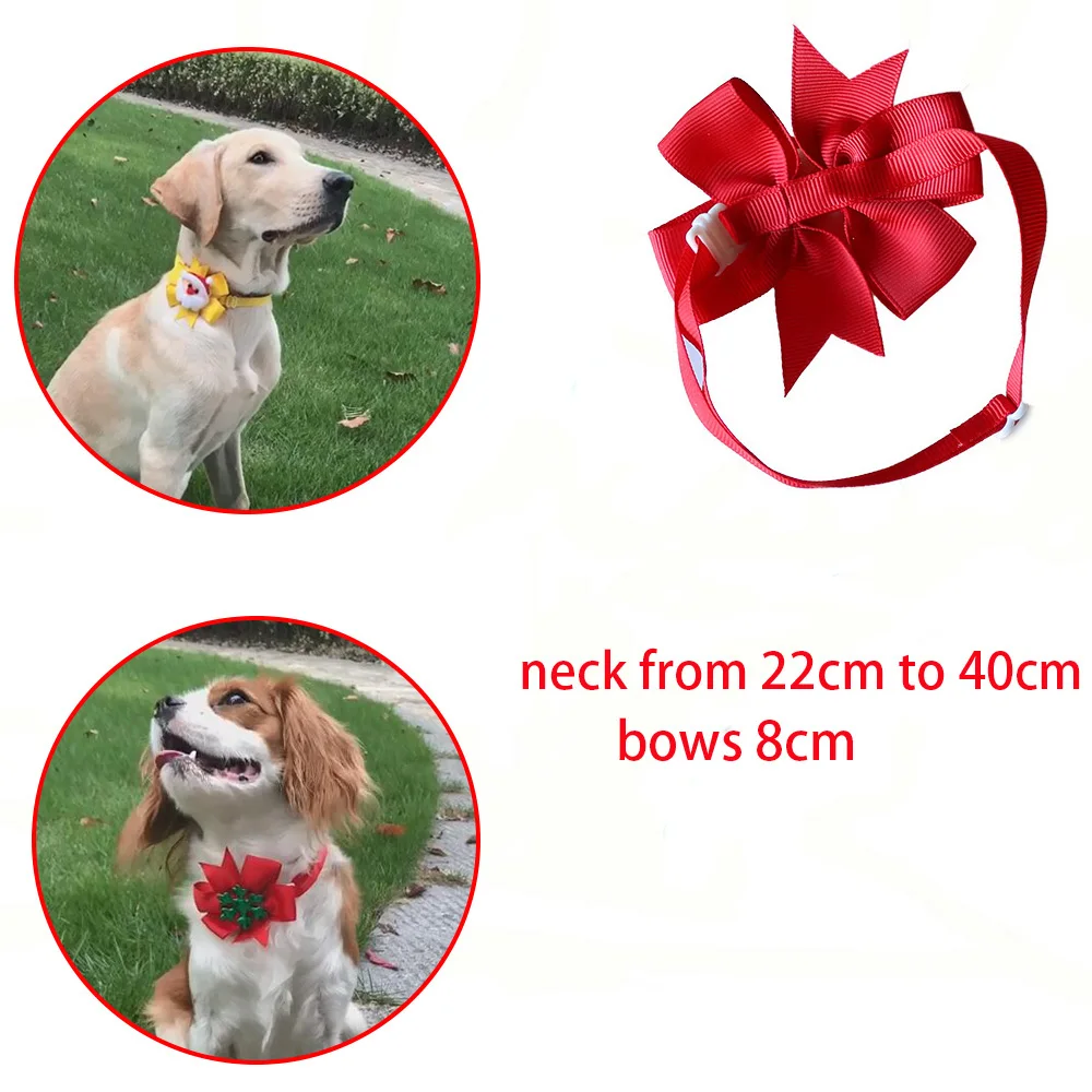 100 шт., рождественские принадлежности, бантики для собак, украшения на шею, свадебные галстуки-бабочки для собак, товары для ухода за домашними животными