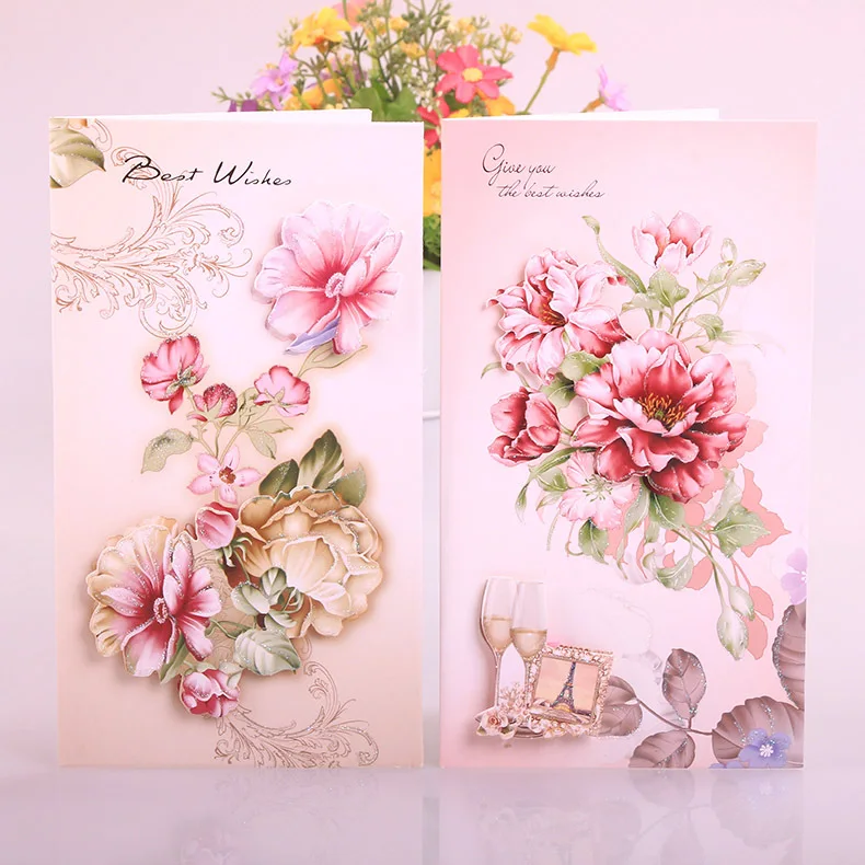 Three-dimensional Flower Greeting Card Creative Handmade Greeting Card Mother's Day Teacher's Day P - 32872151492