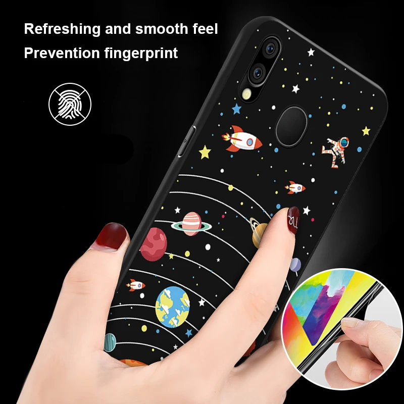 Матовый чехол из ТПУ с рисунком для Samsung Galaxy A51 A71 A50 A30 A70 A40 A20 A10 M30 M20 M10 Звездный