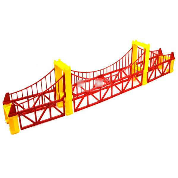D1035 Free shipping electric train parts plastic red bridge scene