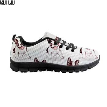 

Women dog Pattern Shoes Flats Summer Fashion Casual Sneakers Shoes Women French bulldog Ladies Comfortable Zapatos Mujer Girls