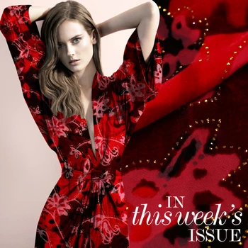 

Custom red silk stone burnt out fabric of silk cheongsam dress hollow silk garment fabric senior silk velvet cloth