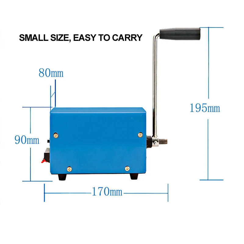 Высокая Мощность Динамо зарядное устройство Портативный аварийный ручной рукоятки usb зарядка аварийный Кривошип ручной генератор