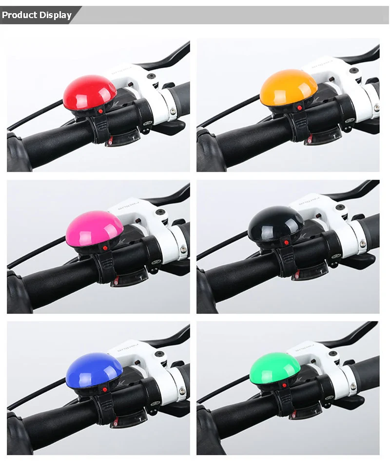 Bicycle Bell Bike Horns Electric Handlebar Mushroom Safety Bicycle Ring Horns Lever Black Battery Bell Cycling Horn LT0087 (1)