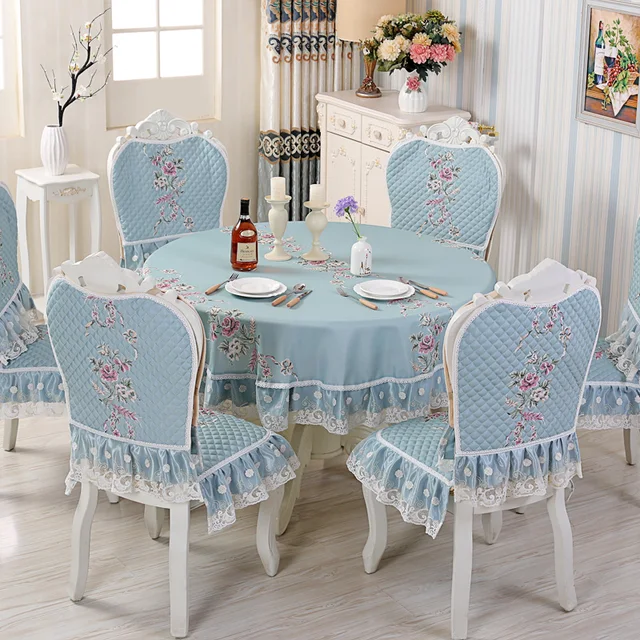 Custom Made Tablecloth + Lace Table Cloth Chair Cover Round 150cm 180cm