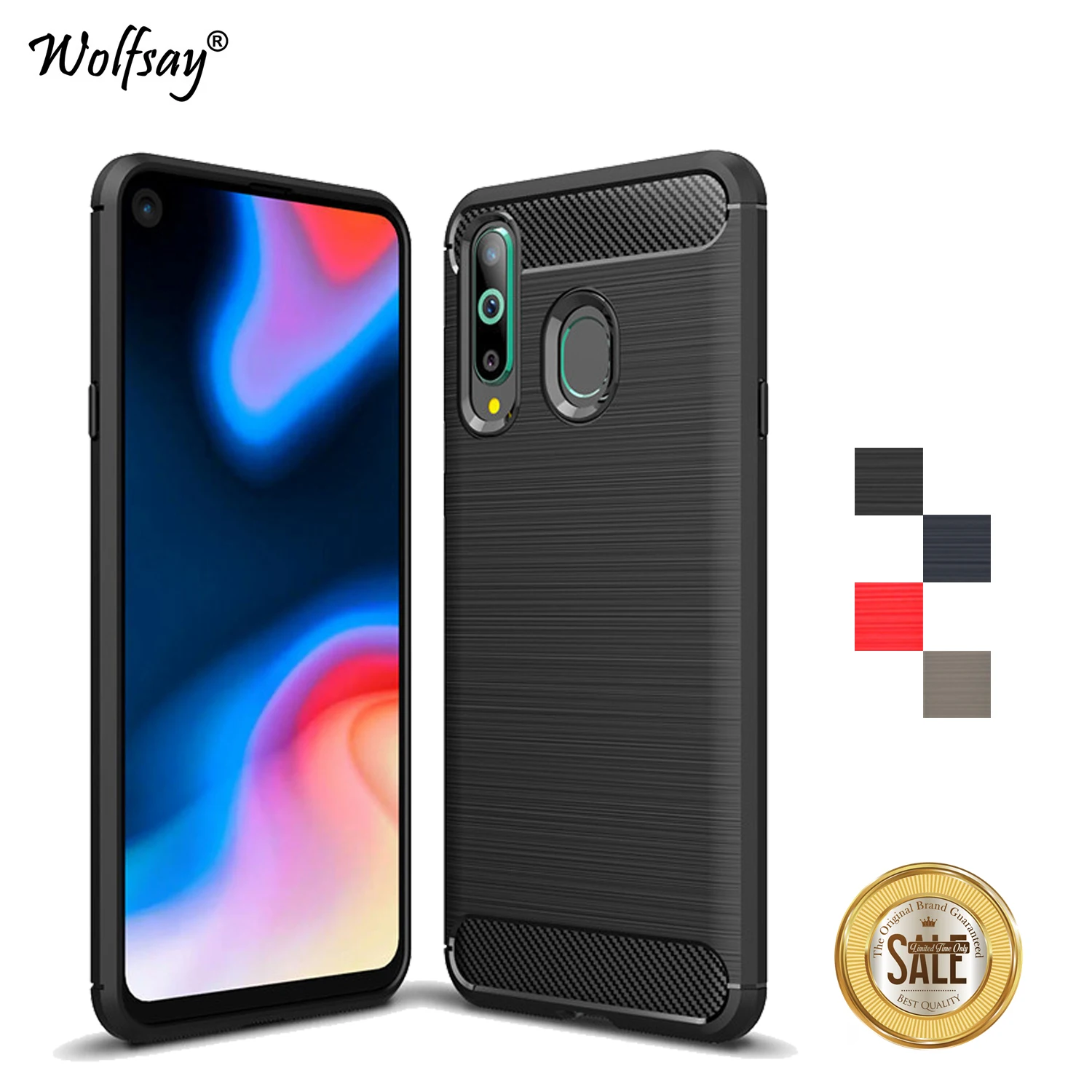 

For Samsung Galaxy A8s Case Shockproof Soft TPU Brush Rubber Phone Case For Samsung Galaxy A8s Back Cover For Samsung A8s Fundas